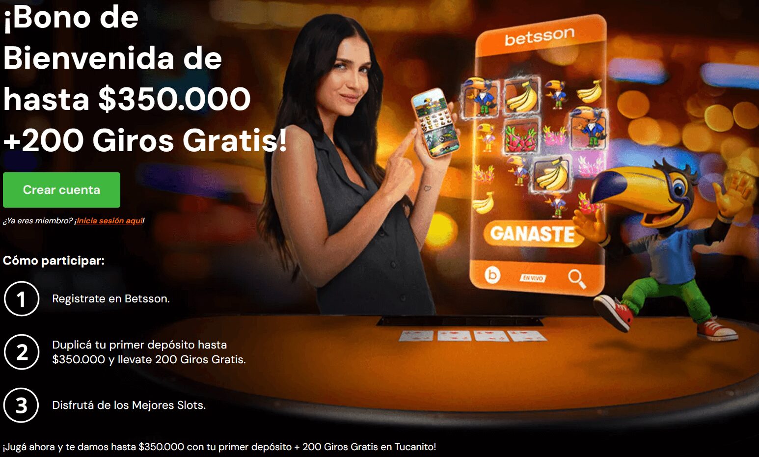 Betsson Argentina Bono Bienvenida Casino