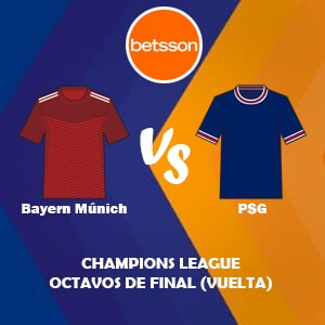 Betsson Argentina: Pronóstico Bayern Múnich vs PSG (08 de Marzo) | Octavos de Final de la Champions Legue (Vuelta)