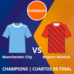 Betsson Argentina: Manchester City vs Bayern (11 de abril) | Cuartos de Final | Apuestas deportivas en Champions League