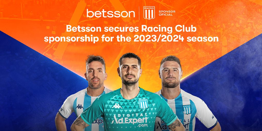 Betsson firma patrocinio con Racing Club de Avellaneda para la temporada 2023/2024