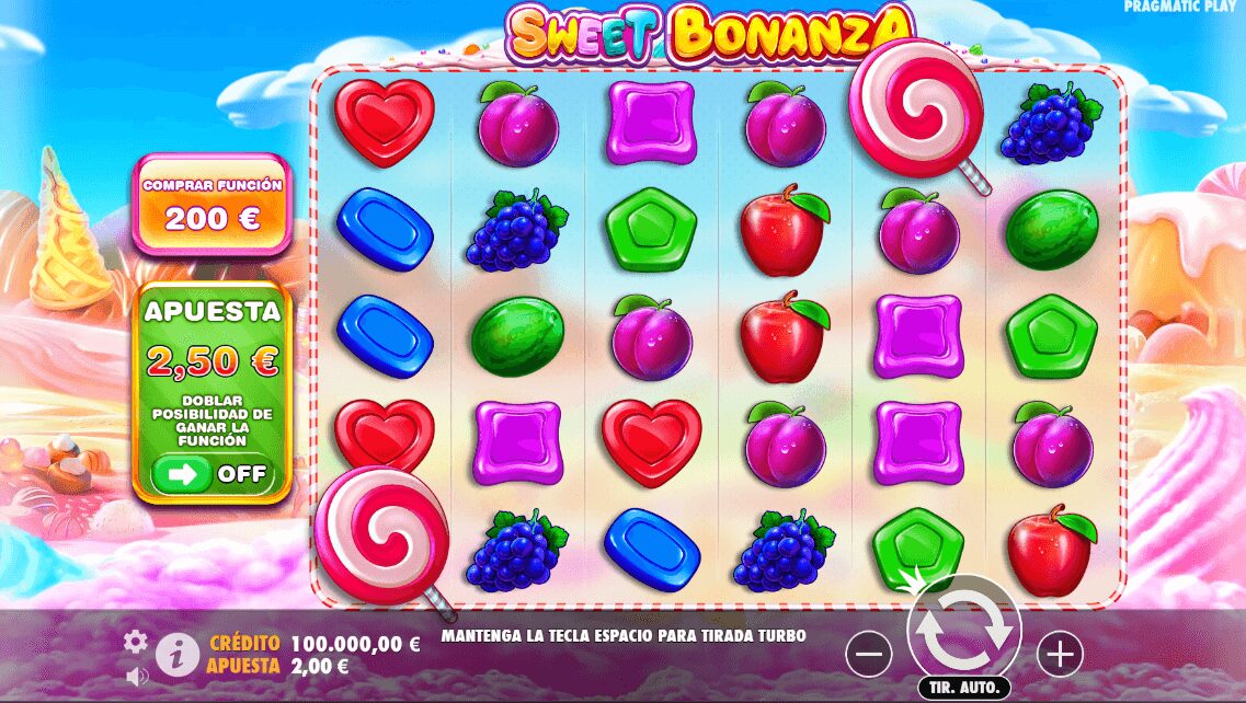 Interfaz Sweet Bonanza