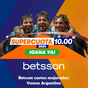 Betsson cuotas mejoradas: Vamos Argentina