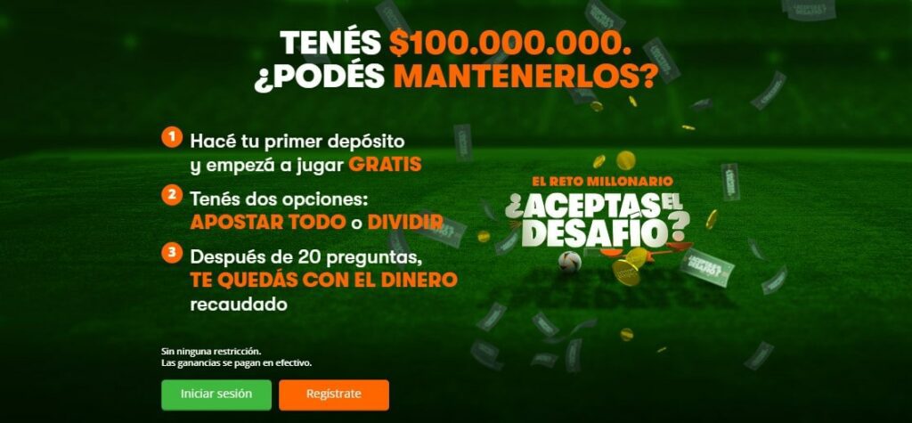 Reto Millonario de Betsson casino online