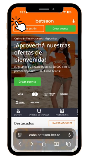 Interfaccia dell'app Betsson